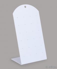Suport alb mare pentru 12 perechi de cercei, 18 x 10 (cm)