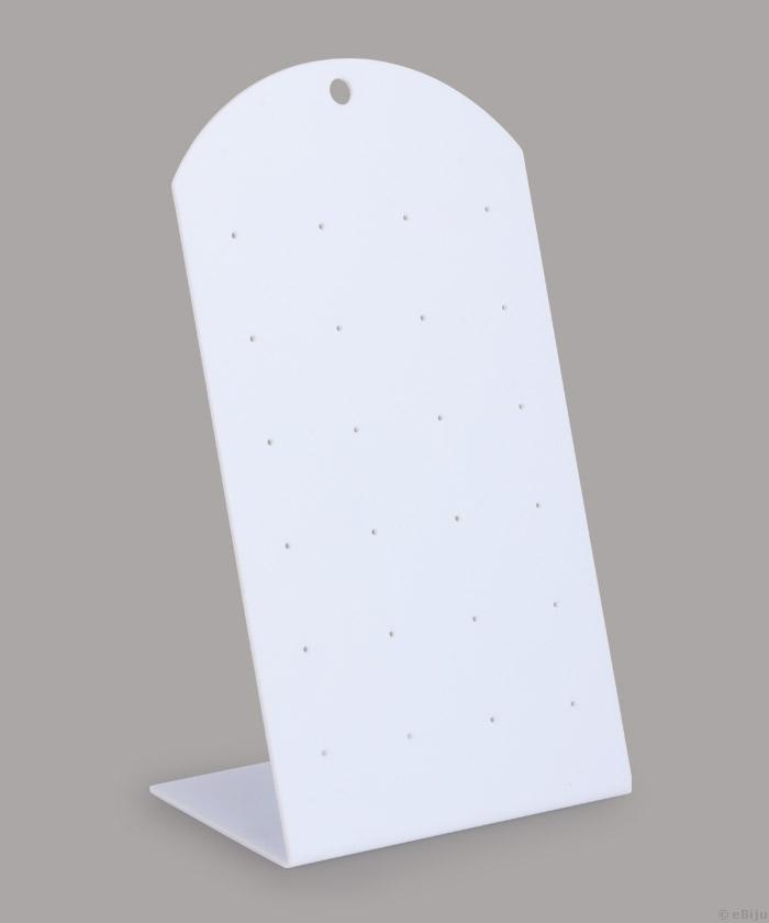 Suport alb mare pentru 12 perechi de cercei, 18 x 10 (cm)